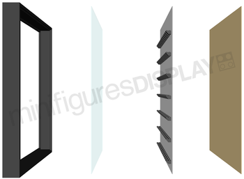 Lego Minifigures Display Large Frame parts 3D