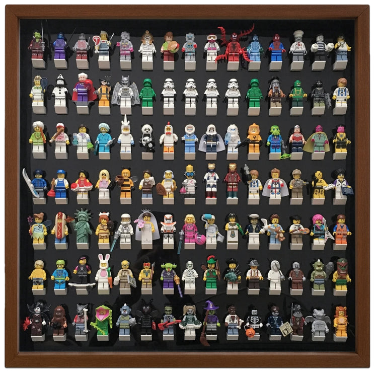 Lego Minifigures Display Frame Black Edition Walnut Large  Lego Mi...