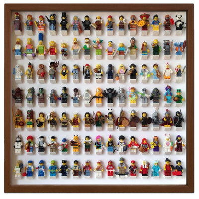 Walnut Large Display Frame for Lego® Minifigures