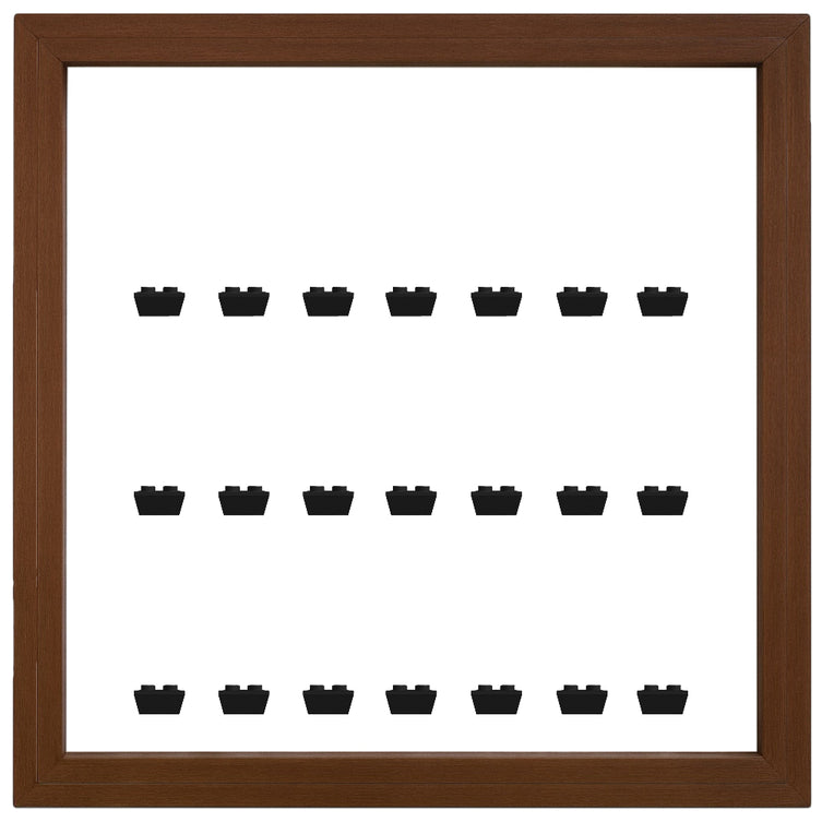 Lego Minifigures Display Frame Walnut Small  for Lego Minifigures