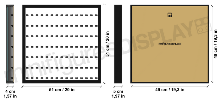 New Lego Minifigures Display Frame large size