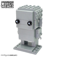 Monochrome Custom BrickHeadz built with Lego® bricks