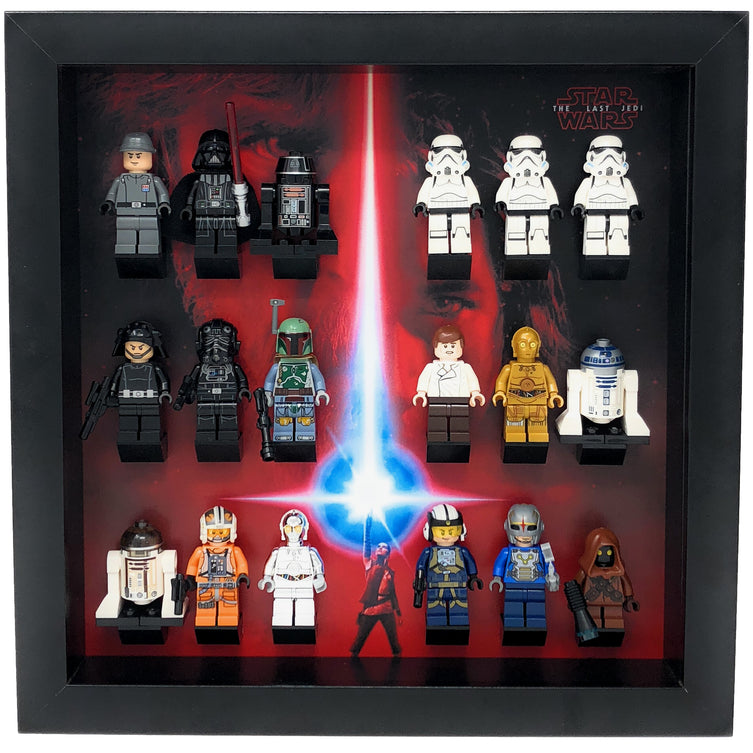 Lego Minifigures Display Frame The Last Jedi  Lego Star Wars Minif...
