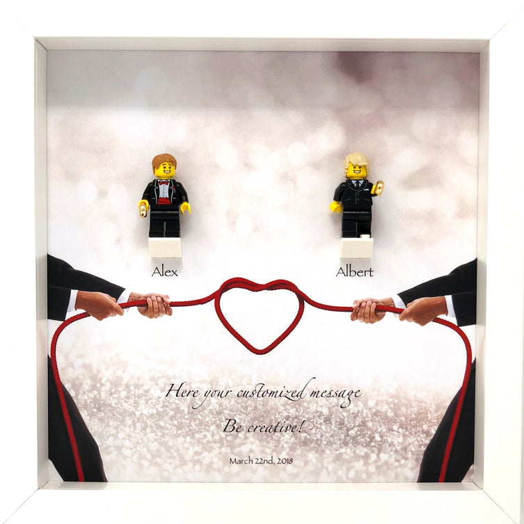 Lego Minifigures Display Frame Wedding Frame with Lego Minifigures...