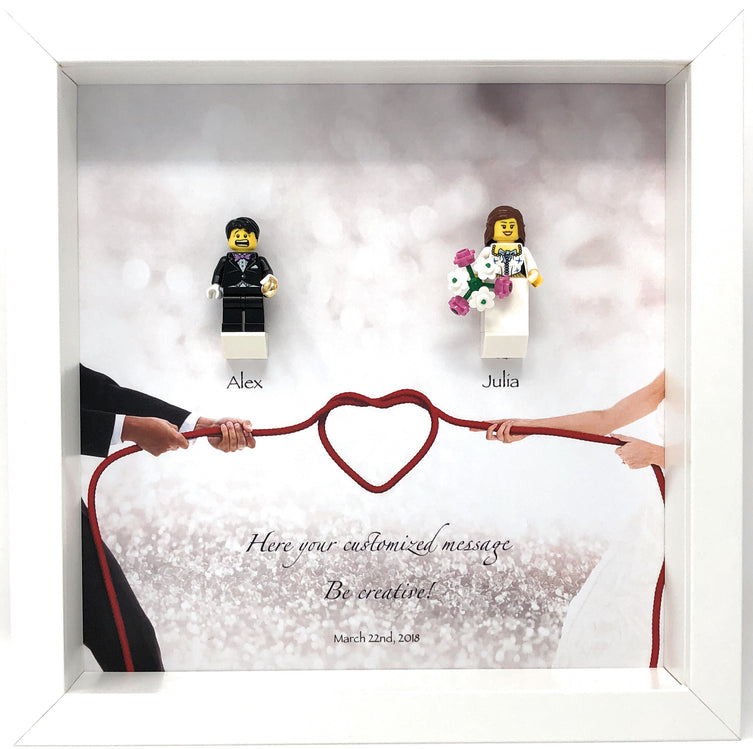 Lego Minifigures Display Frame Wedding Frame with Lego Minifigures...