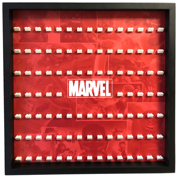 Lego Minifigures Display Frame Red Comic Large  Lego Marvel Super ...