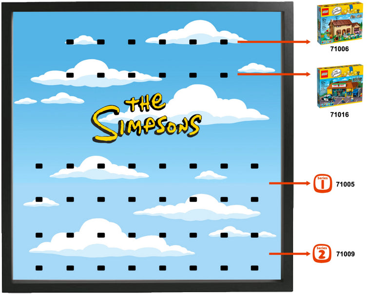 Lego Minifigures Display Frame Large  Lego Simpsons series Minifig...