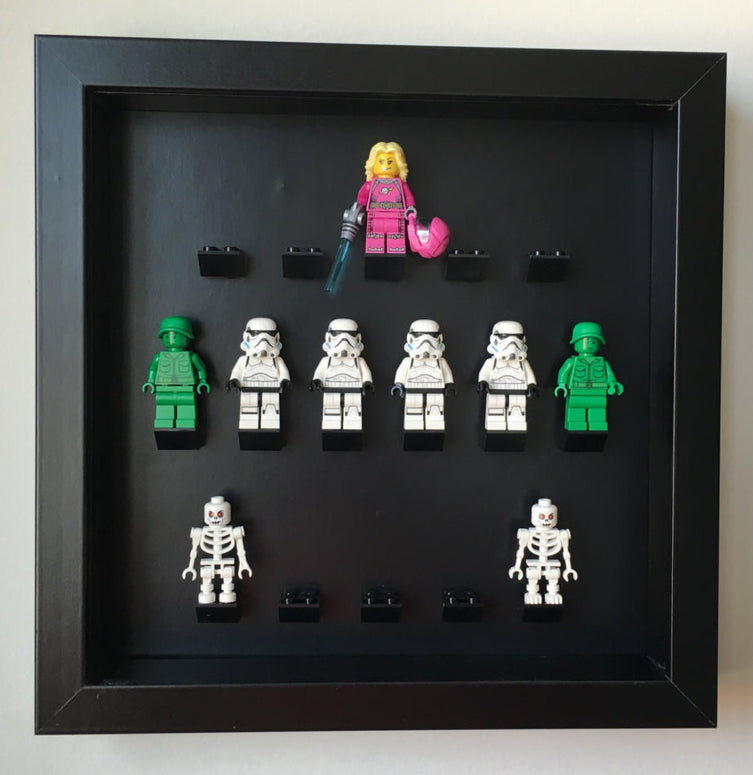 Lego Minifigures Display Frame Black Edition Custom Black  for Leg...
